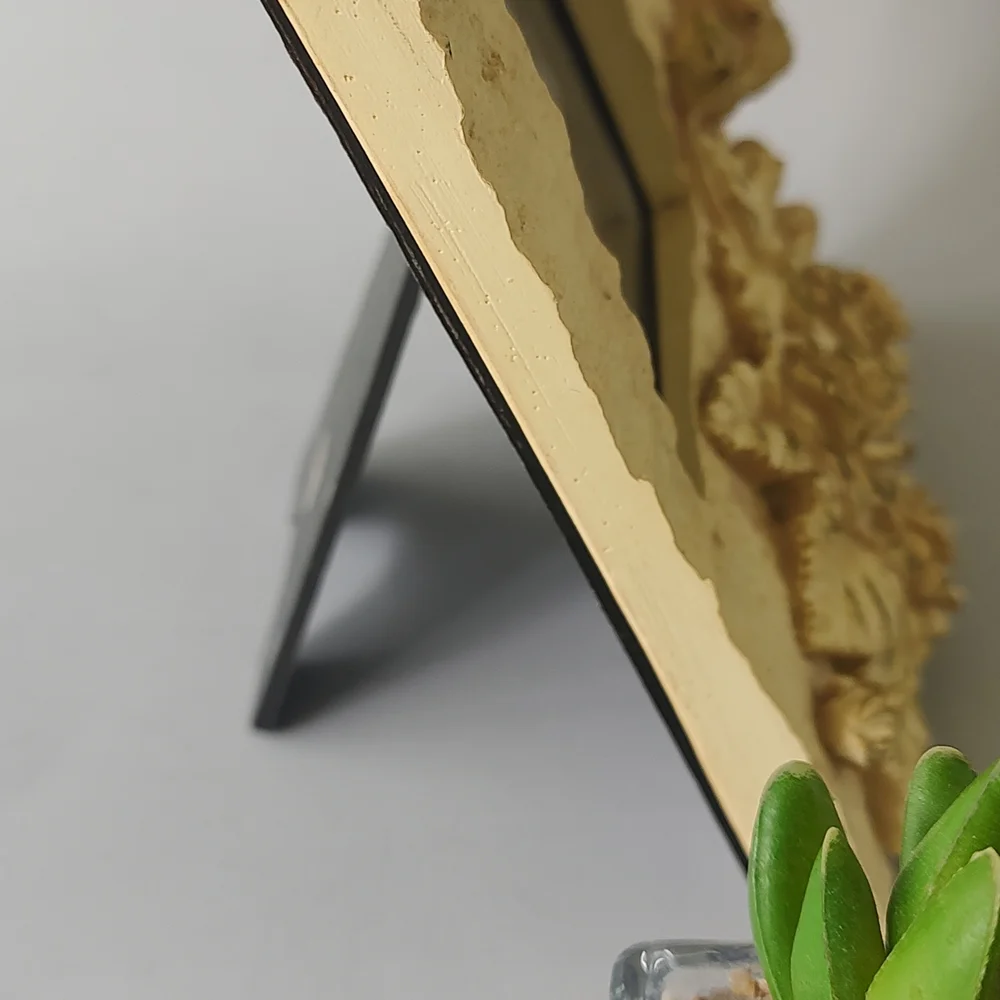 Elegant Cream Floral Picture Frame with Bird Design Vintage